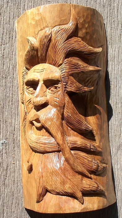 Wood Carvings Hand Carved Wood Spirit Wood Carved Folk Art | Hand
