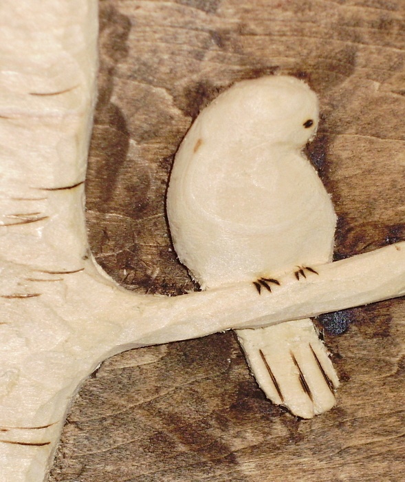 Chickadees Wood Carvings 