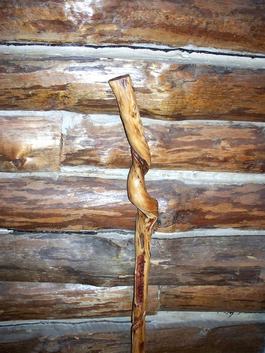 Hand Carved Cane on cedar Wood Carvings 