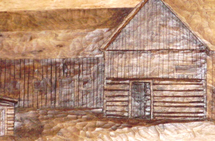 Baraga Barn Wood Carvings 
