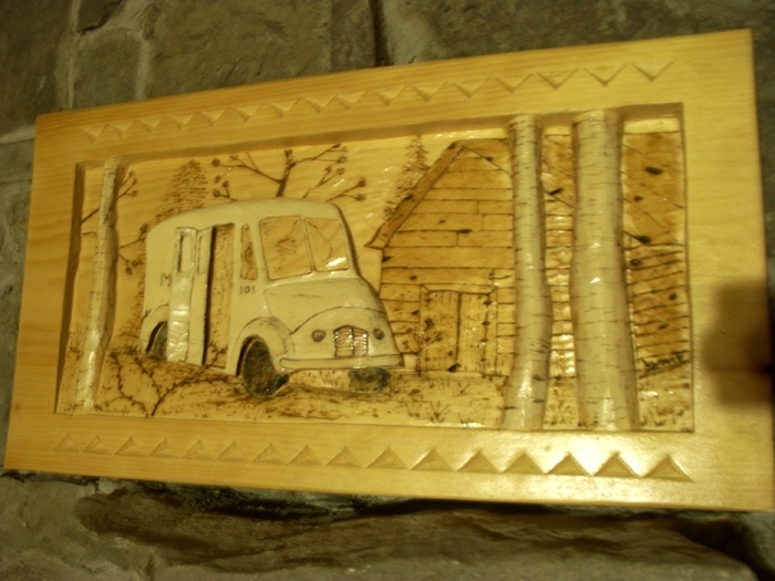 Wood Carvings The Last Delivery Hand Carved Vehicles hand carved deep