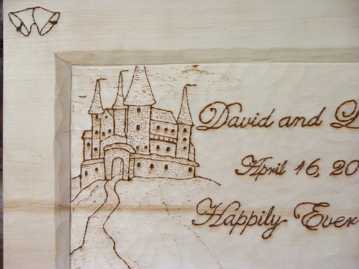Hand Carved and Wood Burned Wedding Plaques Wood Carvings 