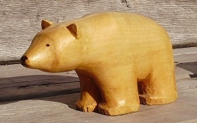 Hand Carved Polar Bear   Wood Carvings 