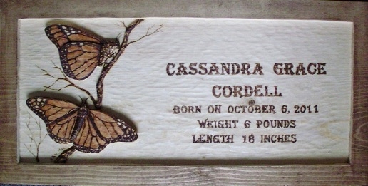 Wood Carving Birth Announcement  Wood Carvings 