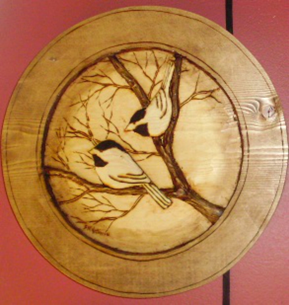 Hand Carved Chickadees Wood Carvings 