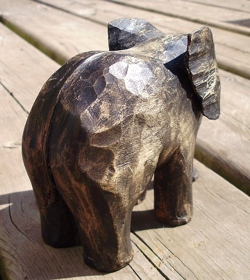 Hand Carved Elephants-  Wood Carvings 