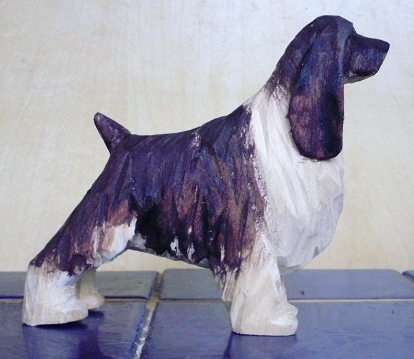 Hand Carved Spaniel Wood Carvings 