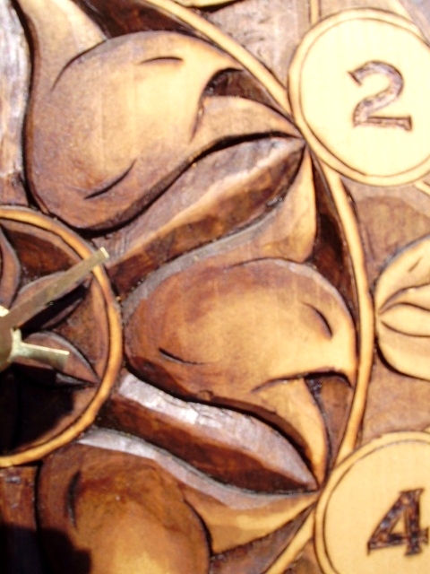 Han Carved Relief  Clock Wood Carvings 