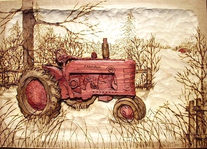 Wood Carving of Farmall Tractor Wood Carvings 