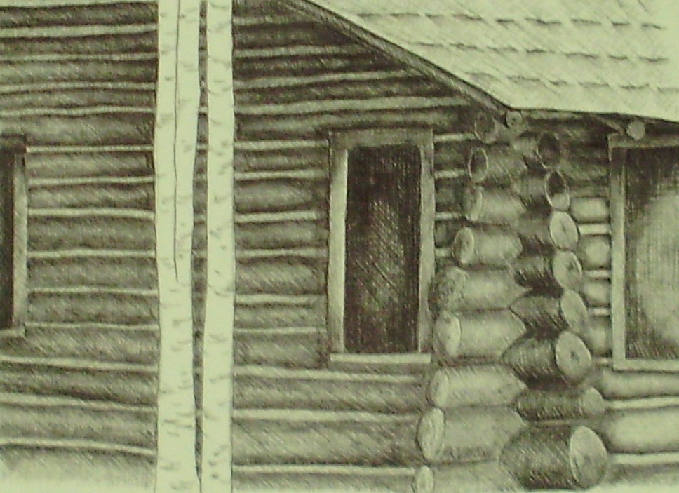 Gradnpa's Old Log Tourist Cabin  Wood Carvings 