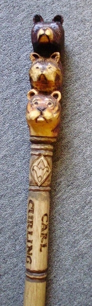 Hand Carved Walking Stick       Wood Carvings 