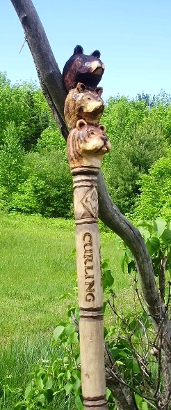 Hand Carved Walking Stick       Wood Carvings 