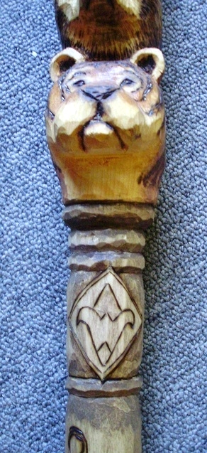Hand Carved Walking Stick       Wood Carvings 