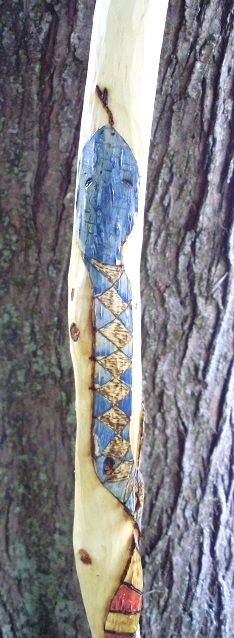 Hand Carved Walking Stick  Wood Carvings 