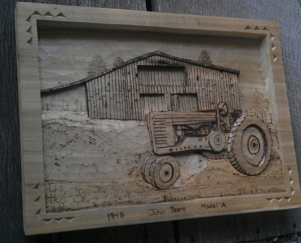 1948 JOHN DEERE TRACTOR Wood Carvings 