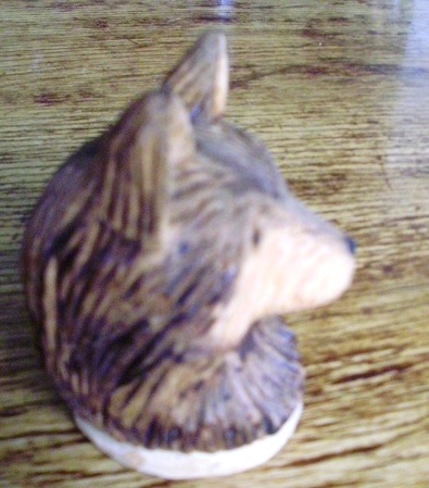 Hand Carved Wolf for Your Walking Stick Wood Carvings 