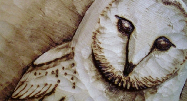 Hand Carved Barn Owl Wood Carvings 