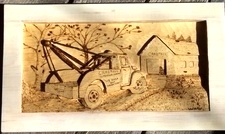 The Old Tow Truck Wood Carvings 