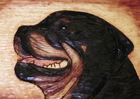 Relief Carving of a Loved Pet Wood Carvings 