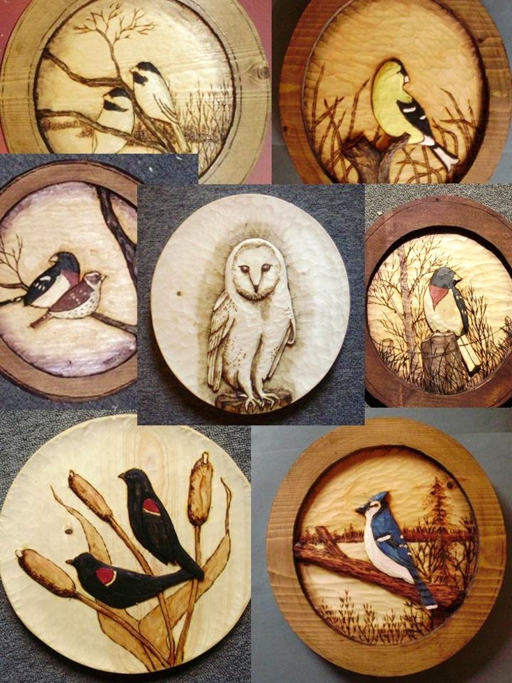 Hand Carved Bird Collection Wood Carvings 