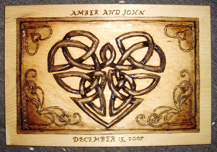 Hand Carved Celtic Knot Plaque  Wood Carvings 