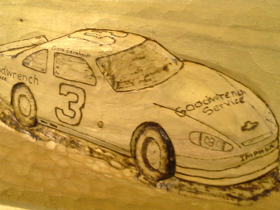 Like Father Like Son      NASCAR Carving Wood Carvings 