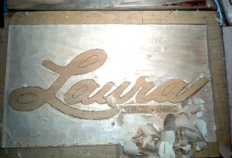 Laura Buick GMC Wall Plaque Wood Carvings 