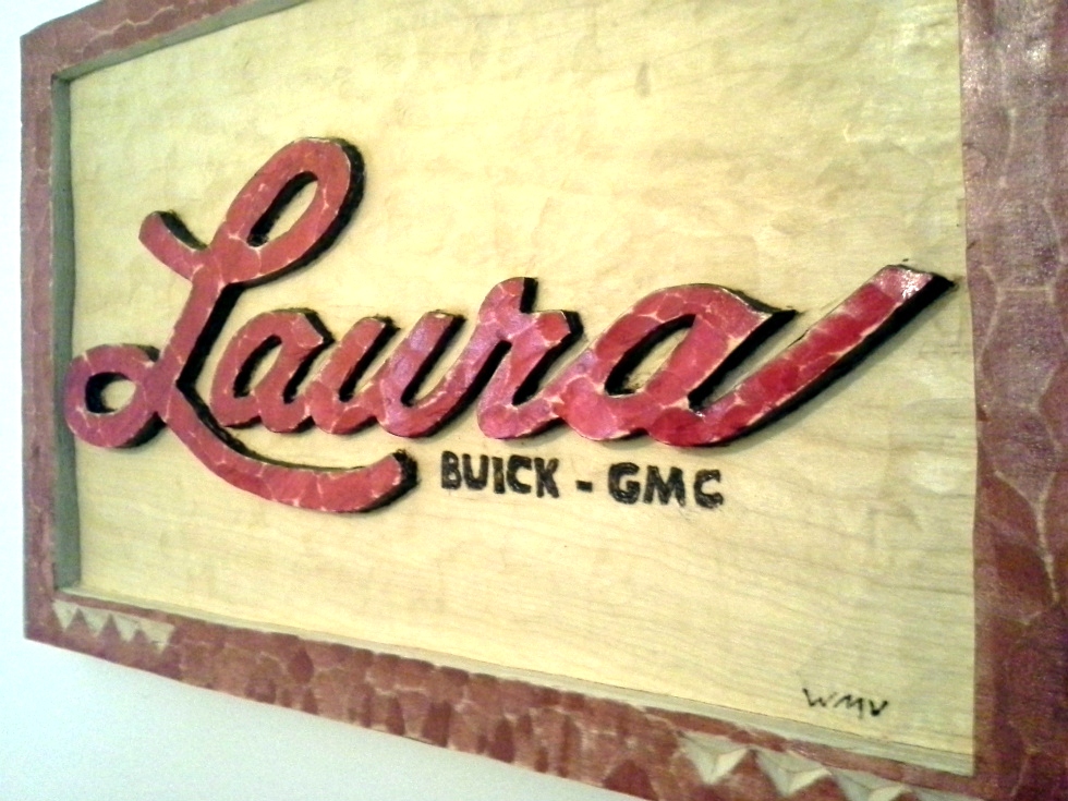 Laura Buick GMC Wall Plaque Wood Carvings 