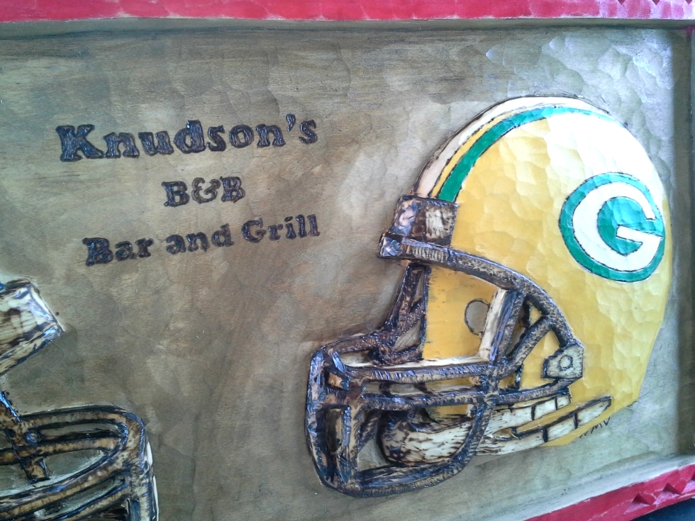 Knudson's B and B Bar and Grill Wood Carvings 