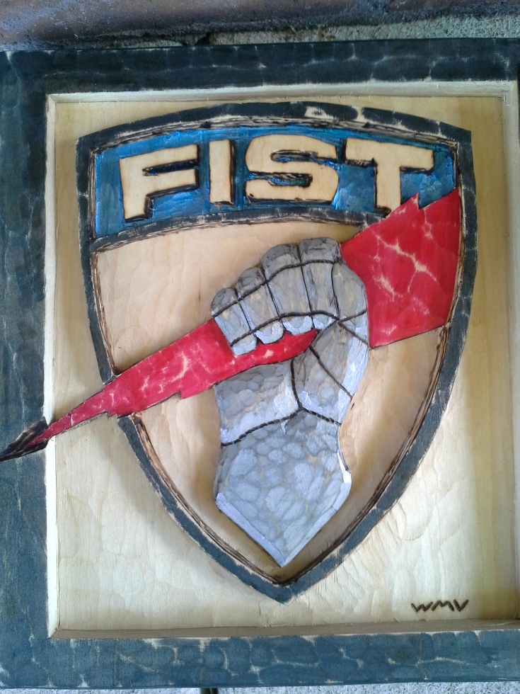 Fire Support Team Army Badge Wood Carvings 