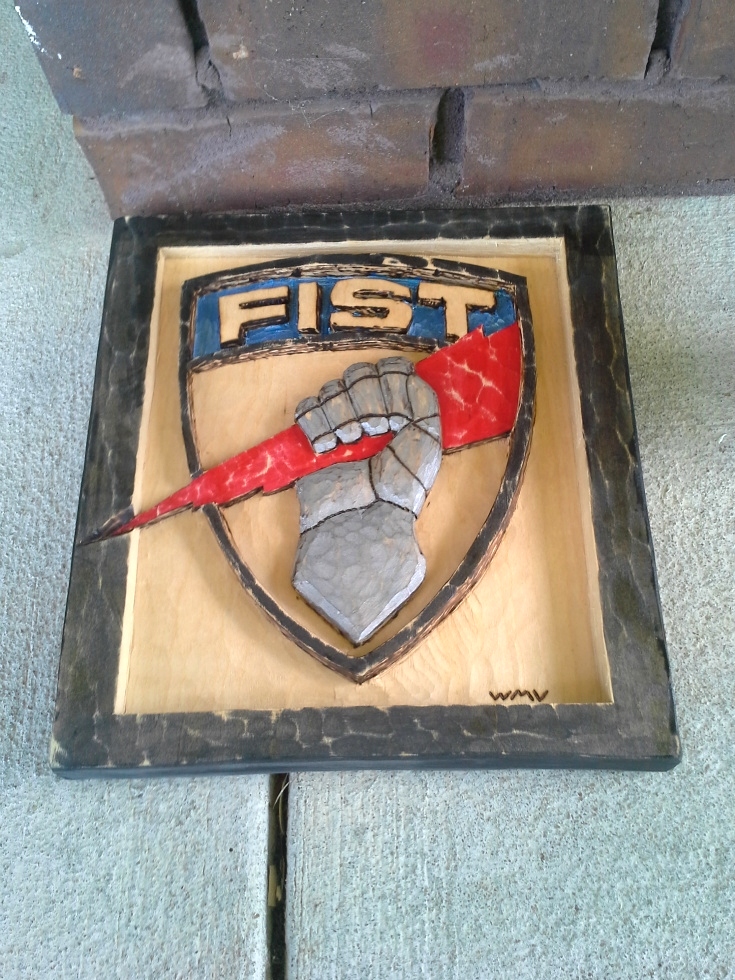 Fire Support Team Army Badge Wood Carvings 