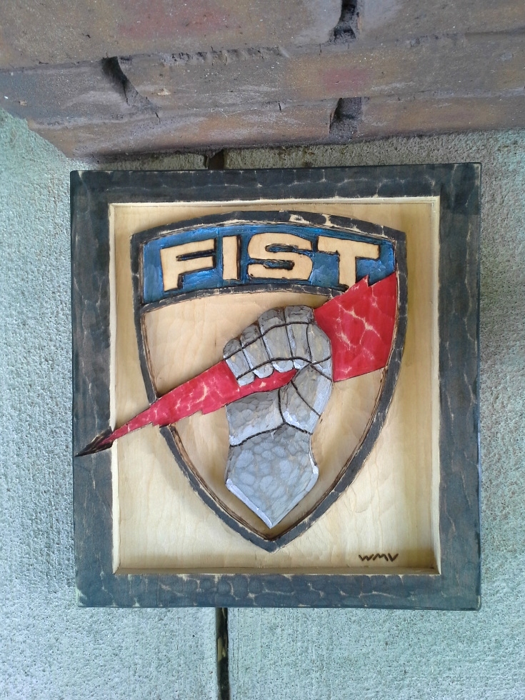 Fire Support Team Army Badge Wood Carvings 