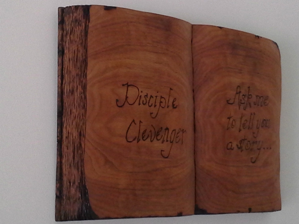 Hand Carved Open Book Plaque  Wood Carvings 