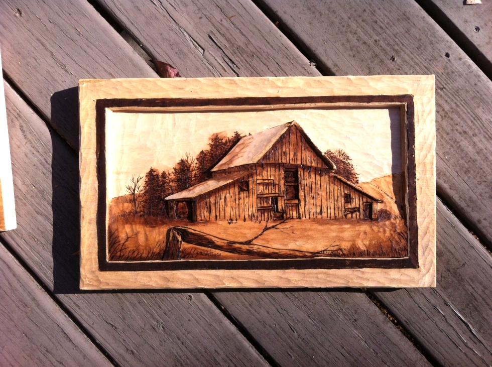 Hand Carved Old Hay Barn Wood Carvings 