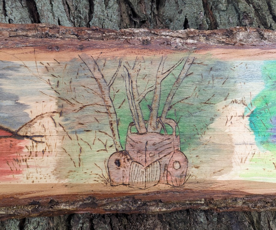 Abandoned Classic Cars Wood Carvings 