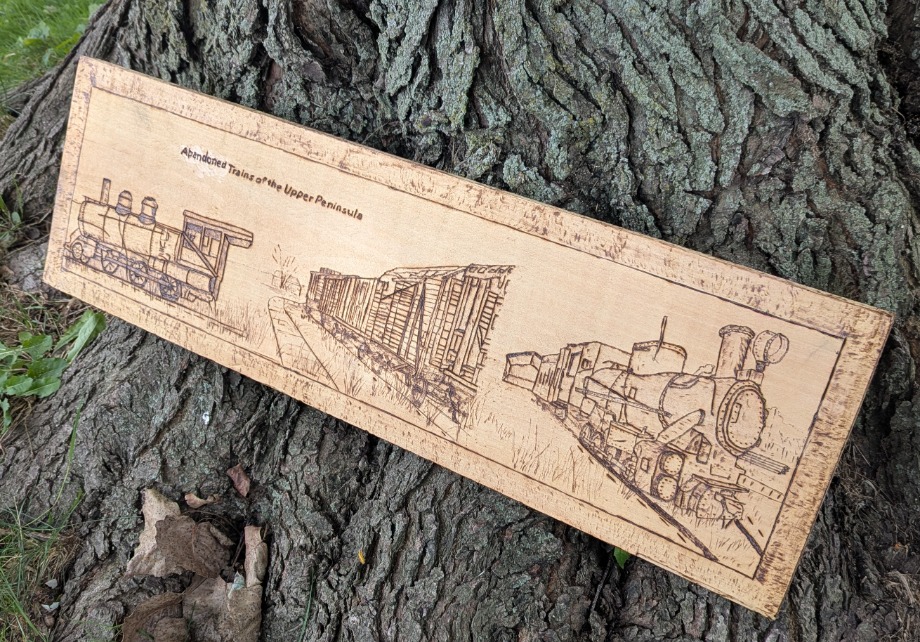 Abandoned Trains of the Upper Peninsula  Wood Carvings 