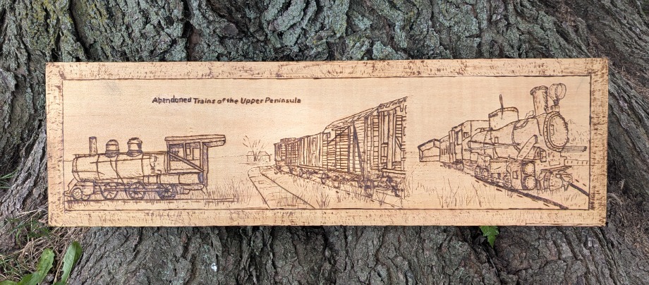 Abandoned Trains of the Upper Peninsula  Wood Carvings 