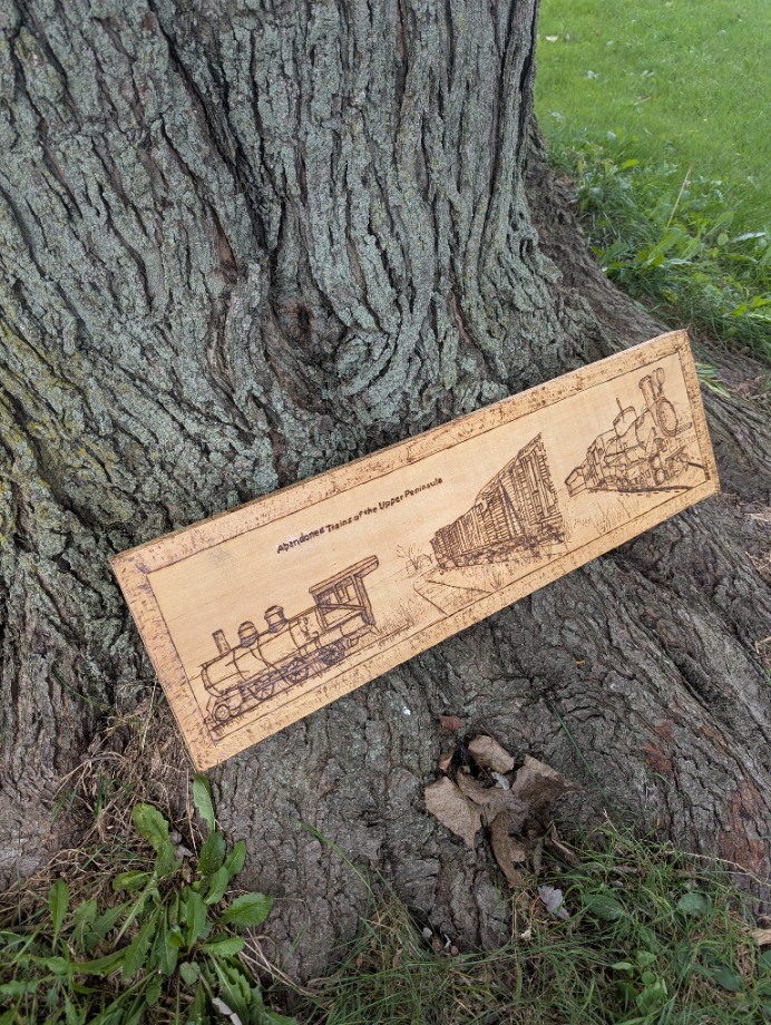 Abandoned Trains of the Upper Peninsula  Wood Carvings 