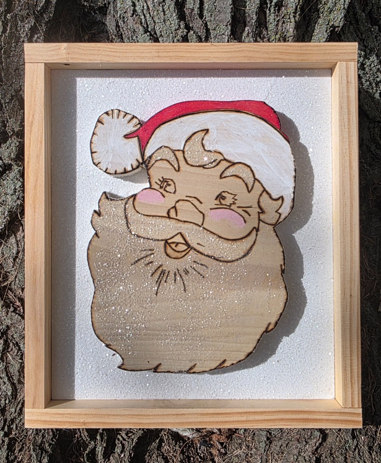 Classic Jolly Santa  Wood Carvings 