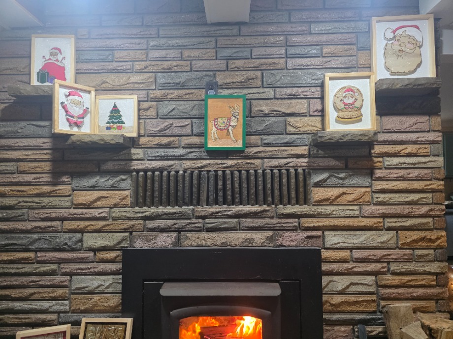 Wooden Bench by the Christmas Tree Wood Carvings 